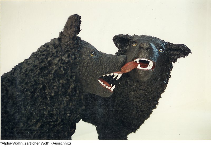 Alphawölfin, zärtlicher Wolf